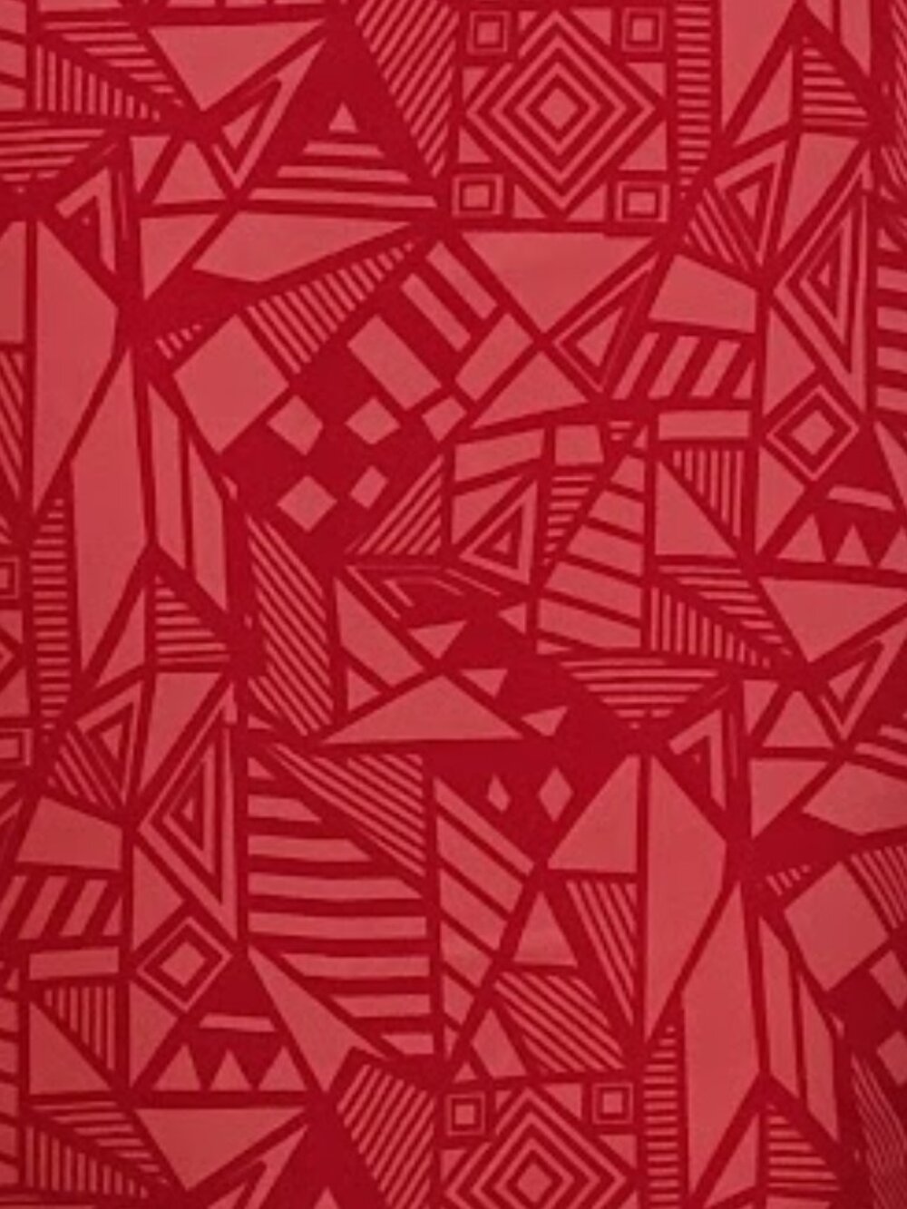 Red-Coral Geometric Print Sleeveless Tank Top Kismet Size Small-Coastal-Vacation - Picture 4 of 4